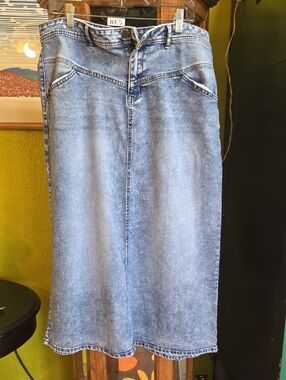N.F.S Light Blue Denim Midi Dress